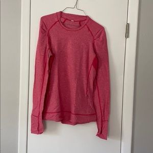 Lululemon Hot Pink Long sleeve workout top